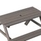 Gardenised Kids Picnic Play Table, Sandbox Table with Umbrella Hole and 2 Play Boxes with Removable Top, Gray QI004476 - alternate 9
